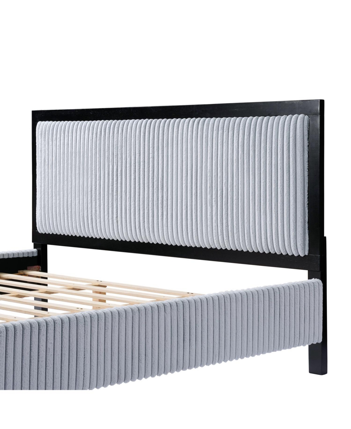 Streamdale Furniture Upholstered Bed with Fluffy Soft Headboard Frame