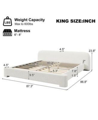 Cozy Bouce Upholstered Bed - A Dreamy Addition to Your Bedroom KING