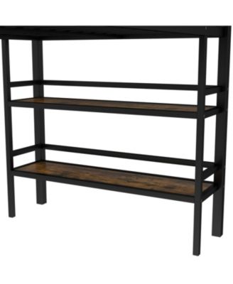 Twin Metal Loft Bed with Shelf & Ladder