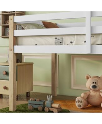Rubberwood Twin Loft Bed