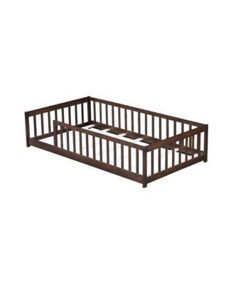 Twin Floor Bed with Fence