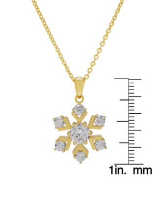Cubic Zirconia (1.67 ct. t.w.) Snowflake Pendant Necklace