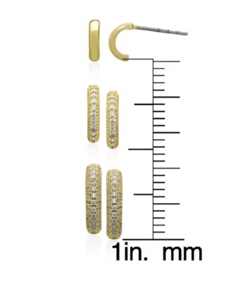 3-Pc. Cubic Zirconia (0.52 ct. t.w.) Graduated Hoop Earrings Set
