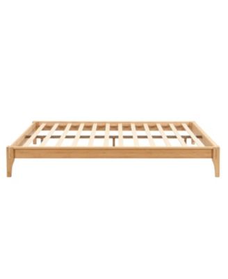 Bamboo Platform Bed Frame - Wood Slat Support