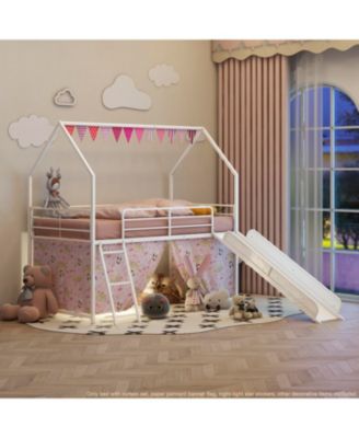 Superhero Bunk Bed with Slide- Kids' Playful Haven