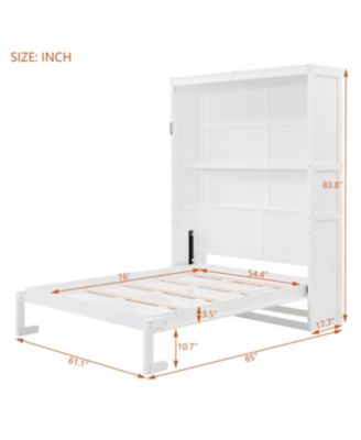 Murphy Bed Wall Bed with Shelves