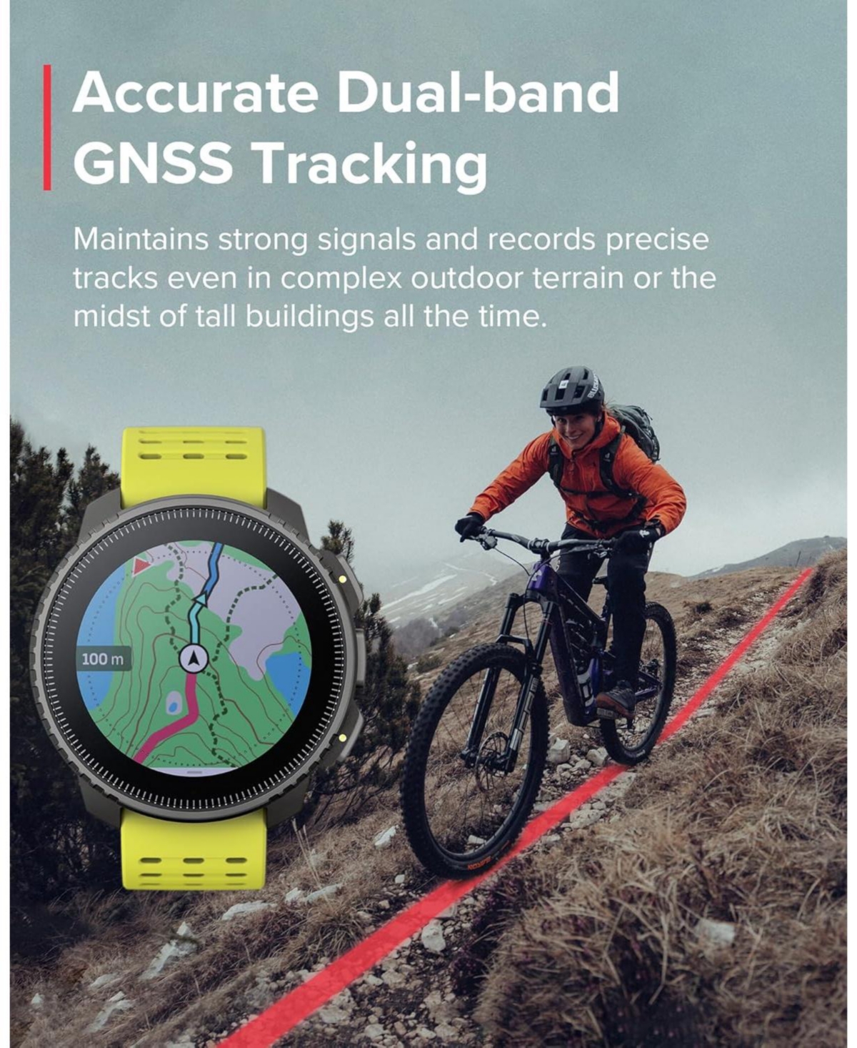 Suunto Vertical Steel Solar Gps Sports Watch with Sapphire Touchscreen, Heart Rate and Sleep Tracker - Canyon