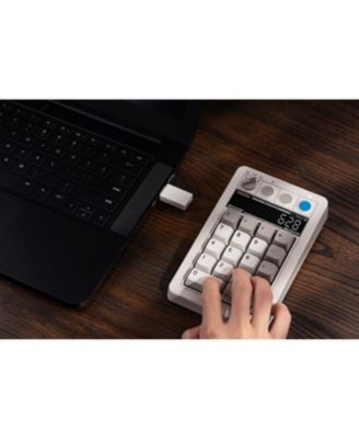 Retro 18 Wireless Mechanical Number Keypad and Calculator for Windows and Android - Fami Edition
