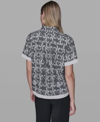 Women's Lace Detail Camp Shirt