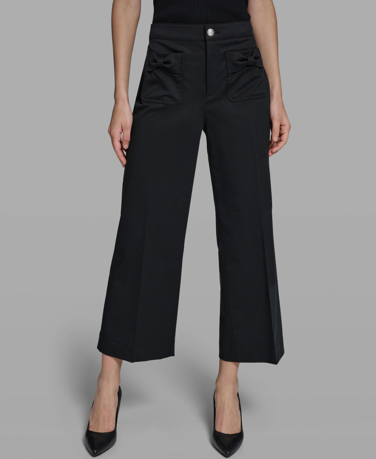 Karl Lagerfeld Paris Women's Straight Bow Pocket Pants