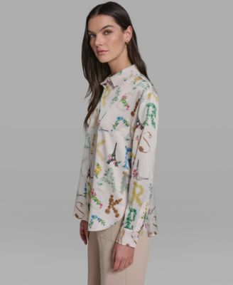 Women's Printed Long-Sleeve Top