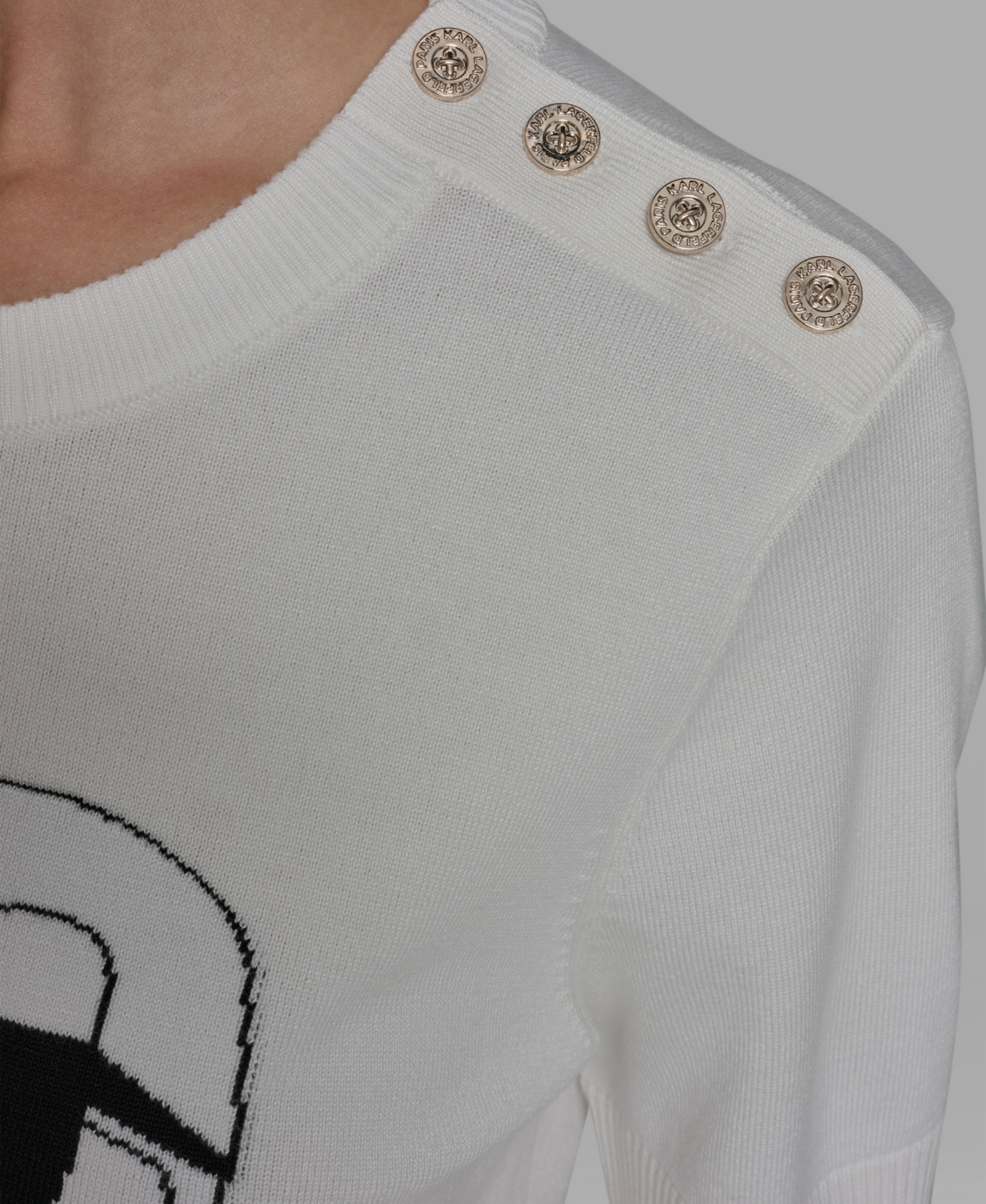 Karl Lagerfeld Paris Women's and Choupette Crewneck Graphic Sweater