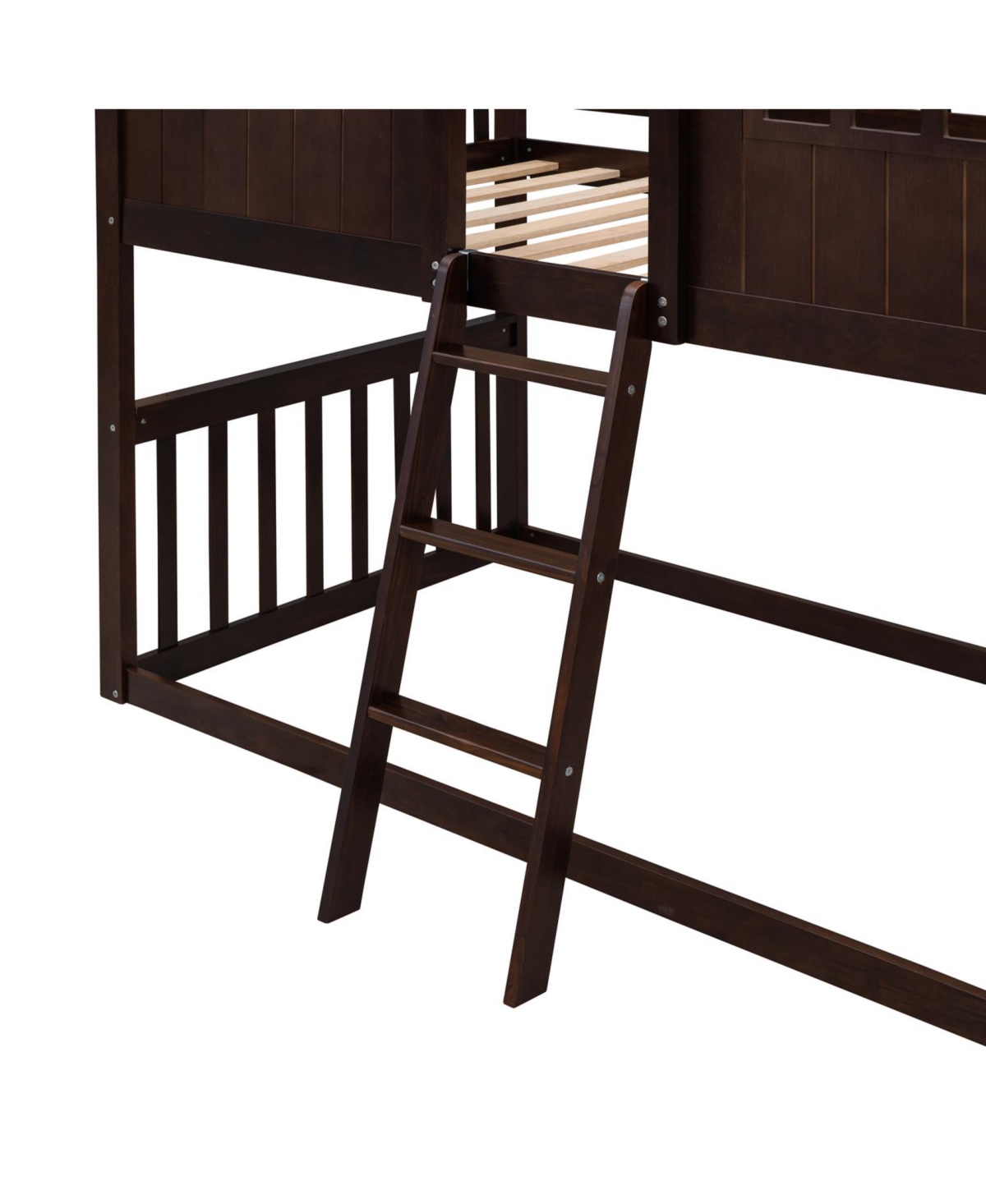 Streamdale Furniture Twin Over House Bunk Bed With Ladder, Wood