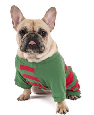 Dog Cotton Striped Holiday Pajamas