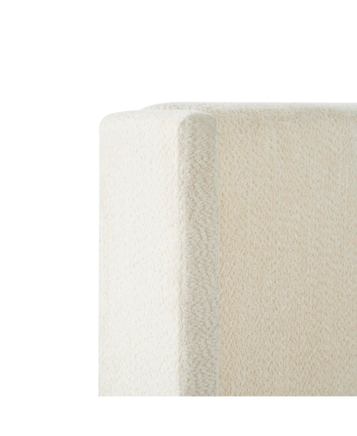 Streamdale Furniture Queen Bed Frame, 55.5" Upholstered Headboard, Boucle Fabric, Beige