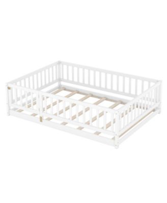  Montessori Floor Bed with Fence & Door