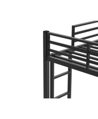 Twin Over Twin Metal Bunk Bed - Black, Sturdy, Easy Assembly