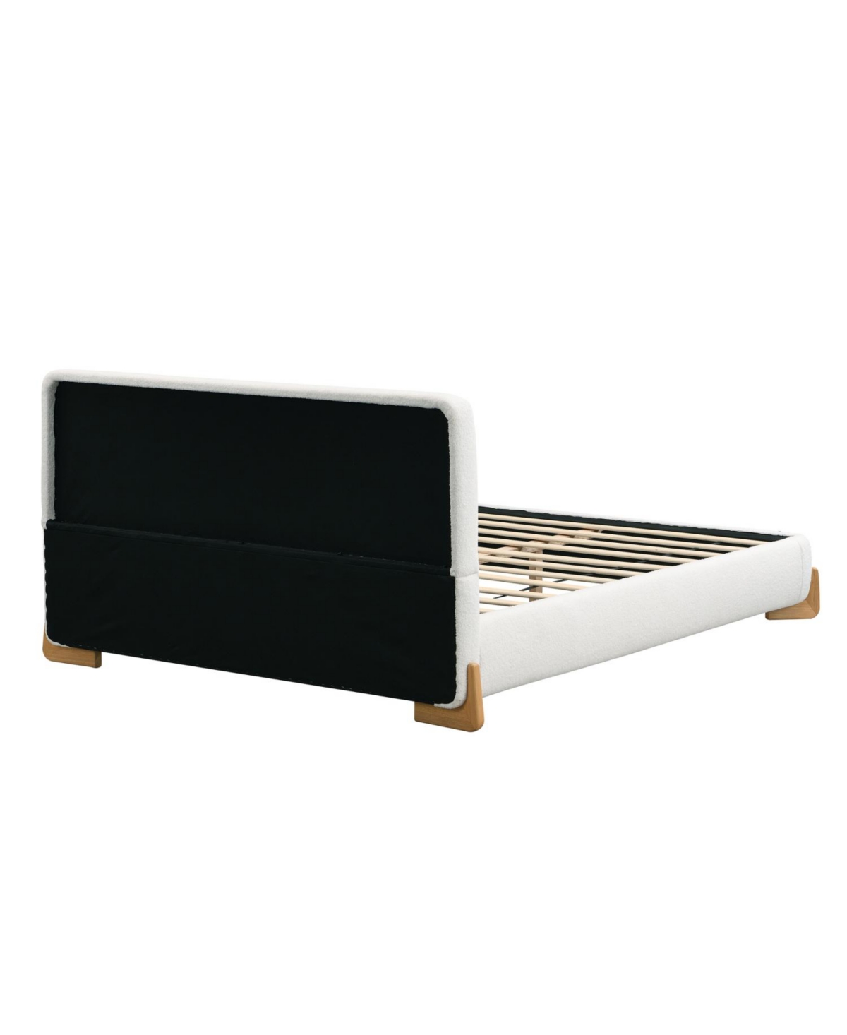 Streamdale Furniture Elegant Boucle Upholstered Bed Luxurious & Comfortable Centerpiece