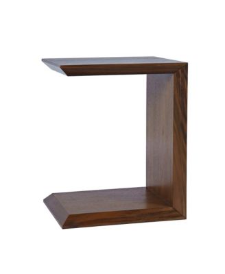 Nobu Modern Beveled Angle Wood Accent End C-Table