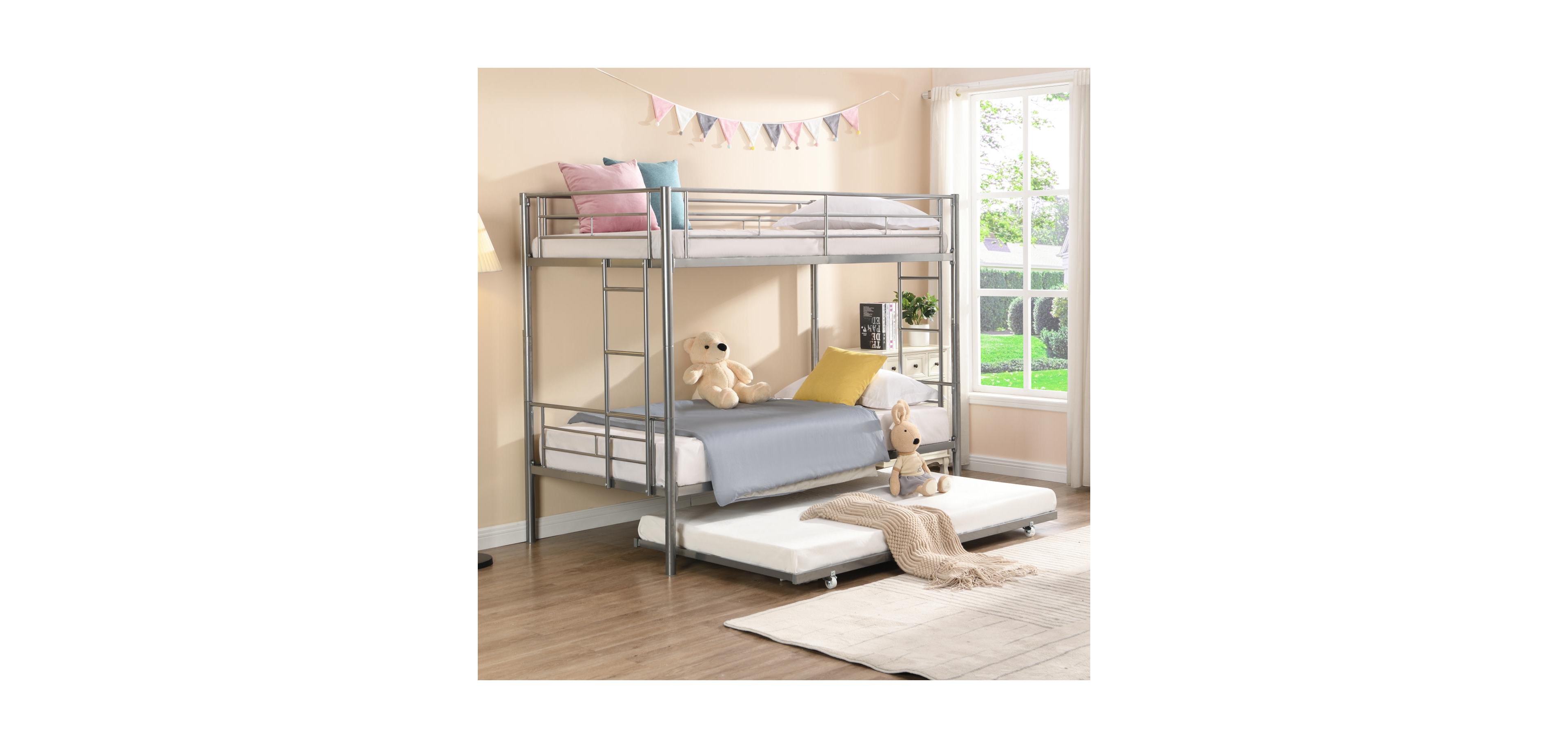 Streamdale Furniture Metal bunk bed with Trundle