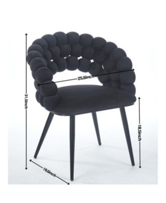 + 2 Pc. + Cushioned + Golden Legs + Chair