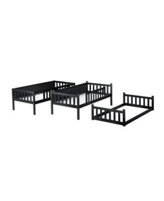 Triple Bunk Bed, Twin over Twin over Twin, Rubber Wood