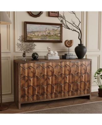 Farmhouse Accent Cabinet with 4 Doors