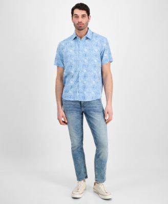 Men's Sunshine Linen Blend Short-Sleeve Shirt