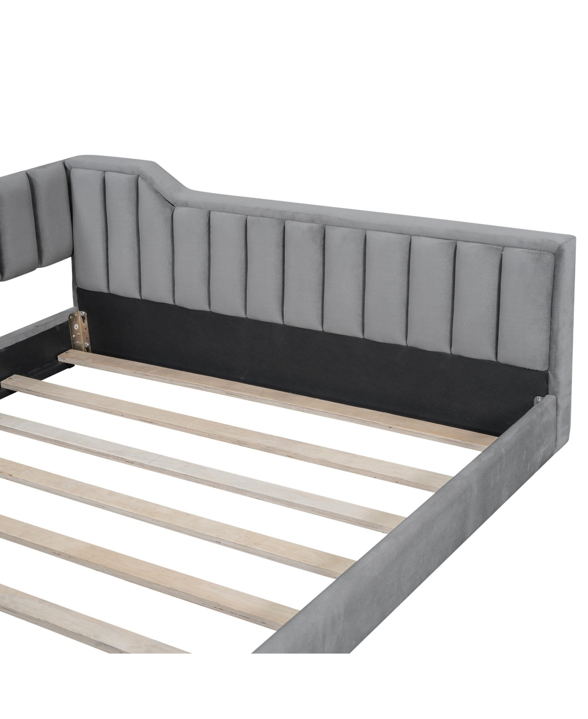 Streamdale Furniture Full Xl Size Upholstery Daybed and Side Storage Pocket