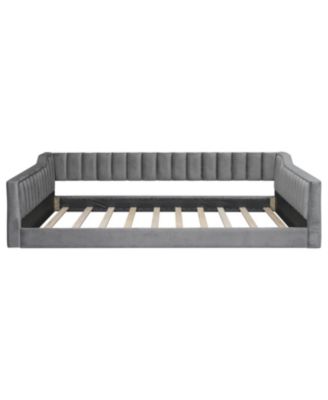  Full XL Size Upholstery Daybed and Side Storage Pocket