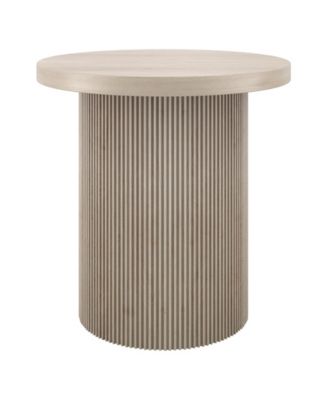 Isa 22" Wide Round Fluted Side Table