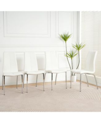 + Set of 4 + PU Leather + Modern + Dining Chair