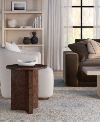 Anders 20" Wide Burled Side Table