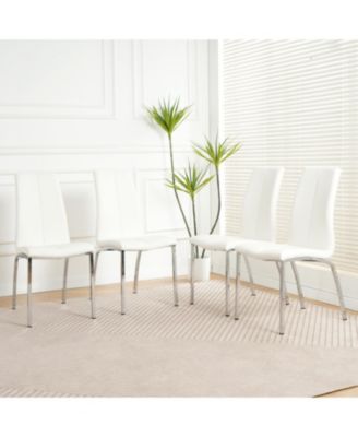 + Set of 4 + PU Leather + Modern + Dining Chair