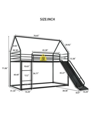 Twin over Twin House Bed