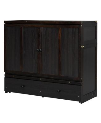  Full Size Murphy Bed with USB Port and a Large Drawer