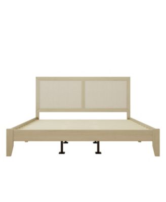 Solid Wood Platform King Bed With