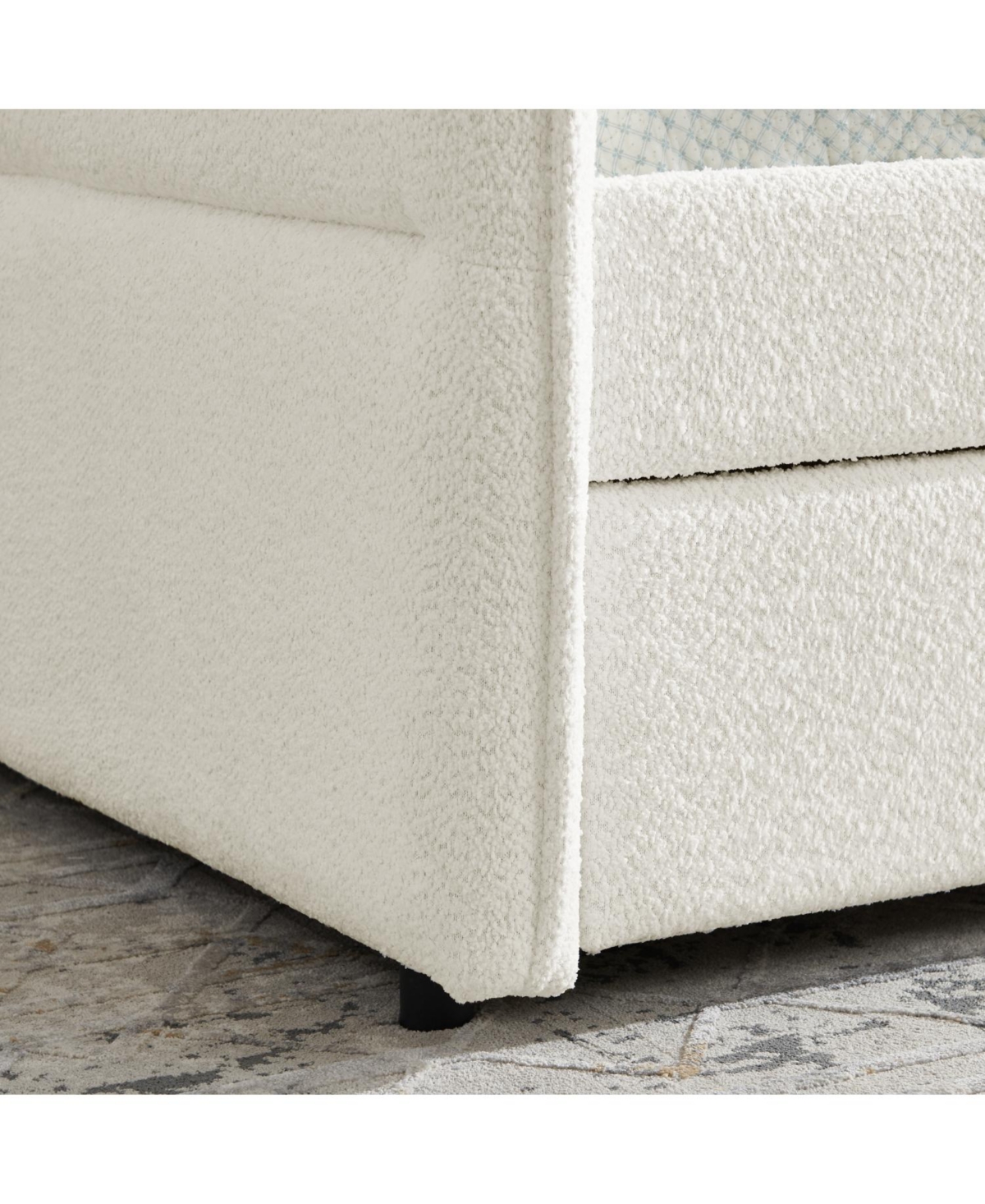 Streamdale Furniture Boucle Daybed with Trundle Full Size Beige