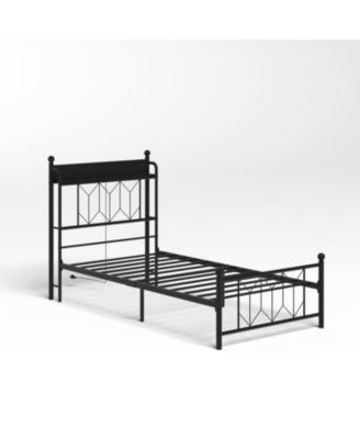Twin Bed Frame with Charging & LED Light