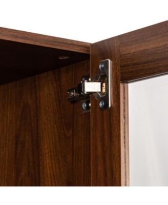 Glass Door Display Cabinet with LED Lights