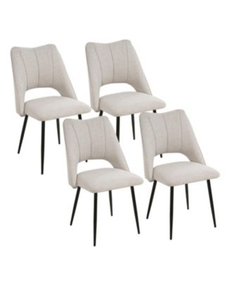 Modern Beige 4-Chair Dining Set