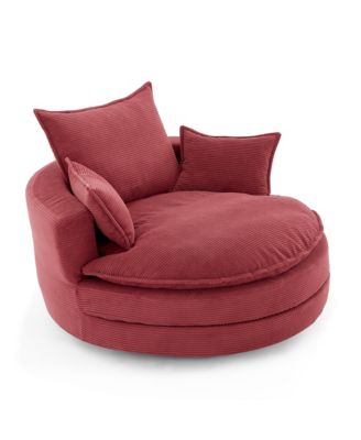 Streamdale 360 Swivel Barrel Chair with Pillows