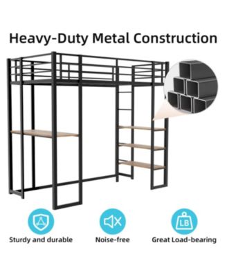 + Multi-Piece Set + Iron + L-Shaped Desk & Stairs + Bed