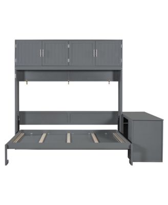 Queen Murphy Bed with Desk & Storage