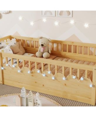 Twin Montessori Floor Bed with Rails