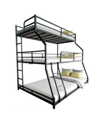 Triple Bed with Ladders & Guardrails - Easy Assembly