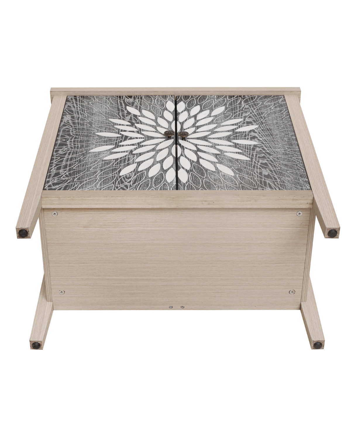 Streamdale Carved 2-Door Storage Cabinet with Adjustable Shelf