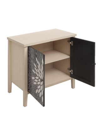 Streamdale Carved 2-Door Storage Cabinet with Adjustable Shelf