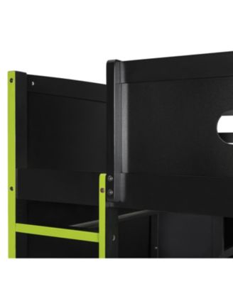 Loft Bed with Desk, Wardrobe & RGB LED