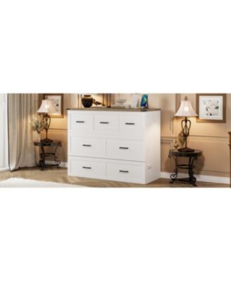  Murphy Bed Cabinet Full Size with Charging Station & Drawer